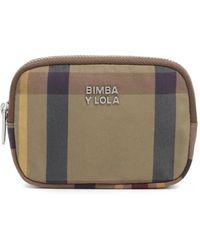Bimba Y Lola - Porte-Monnaie À Motif Tartan Kaki - Lyst