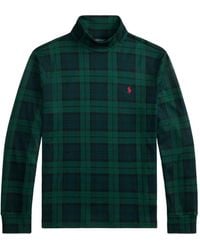 Polo Ralph Lauren - Felpa A Quadri A Collo Alto - Lyst