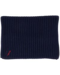 AFTER LABEL - Ribbed-Knit Logo-Embroidered Scarf - Lyst