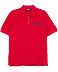 DSquared² - Dyed Logo-Patch Polo Shirt - Lyst