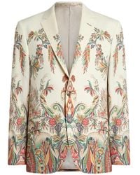 Etro - Floral-Print Single-Breasted Blazer - Lyst