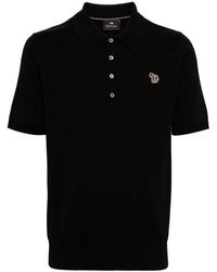 PS by Paul Smith - Zebra-appliquéd Cotton Polo Shirt - Lyst