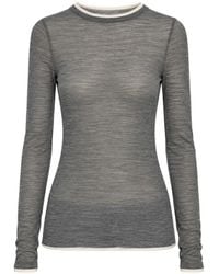 Semicouture - Ellie Fine-Knit Long-Sleeve Sweater - Lyst