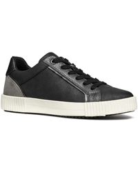 Geox - Leather Panelled Lace-Up Sneakers - Lyst