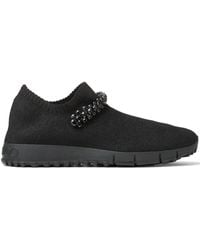 Jimmy Choo - Verona Crystal-embellished Knitted Trainers - Lyst