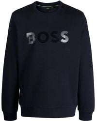 BOSS - Salbo Mirror Cotton Sweatshirt - Lyst