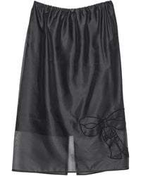 Cecilie Bahnsen - Bria Bow-Appliqué Straight Midi Skirt - Lyst