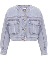 Zimmermann - Cropped Denim Jacket - Lyst