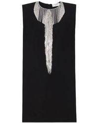 Sportmax - Crystal-Embellished Sleeveless Mini Dress - Lyst