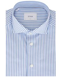 Eton - Striped Slim-Fit Oxford Shirt - Lyst