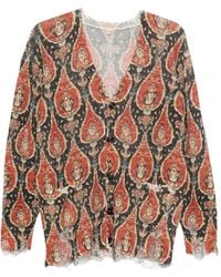 R13 - Paisley Distressed Cardigan - Lyst