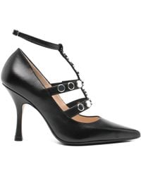 Anna F. - Pumps Met Leren Hak - Lyst