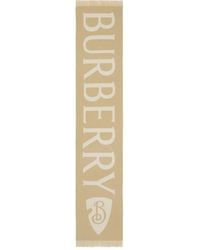 Burberry - Logo-Jacquard Wool Scarf - Lyst