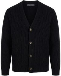 Daniele Alessandrini - Ribbed-Knit V-Neck Cardigan - Lyst