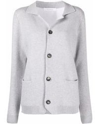Liska Button-up Knitted Cardigan - Grey