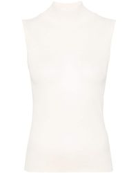 Lemaire - Sleeveless Knitted Top With Mock Neck - Lyst