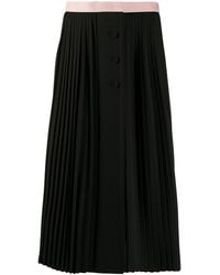 Gucci - Logo Waistband Pleated Skirt - Lyst