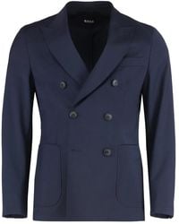 BOSS - Double-Breasted Buttoned Blazer - Lyst
