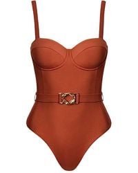 SOFIA ERHAN - Bañador con cinturón y busto con aros - Lyst