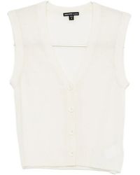 James Perse - Cashmere Button-Up Vest - Lyst
