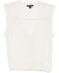 James Perse - Cashmere Button-Up Vest - Lyst
