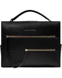 Piquadro - Leather Laptop Bag - Lyst