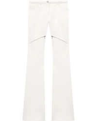 Courreges - Ellipse Zipped Twill Trousers - Lyst