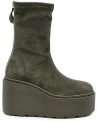 Vic Matié - Bottes En Daim À Plateforme - Lyst