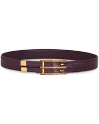 Etro - Rectangle-buckle Leather Belt - Lyst