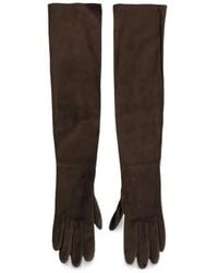 Dolce & Gabbana - Ellenbogenlange Handschuhe Aus Wildleder - Lyst