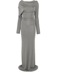 AYA MUSE - One-Shoulder Draped Maxi Dress - Lyst