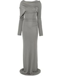 AYA MUSE - One-Shoulder Draped Maxi Dress - Lyst