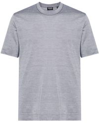 ZEGNA - T-shirt en coton mélangé à col rond - Lyst