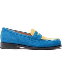 Hender Scheme - Zweifarbige "Blue/Yellow" Loafer aus Wildleder - Lyst