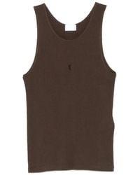 Saint Laurent - Ribbed-Knit Tank Top - Lyst