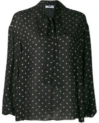 MSGM Blouse à pois métallisés - Noir