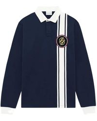 Drole de Monsieur - Logo-Patch Long-Sleeve Polo Shirt - Lyst