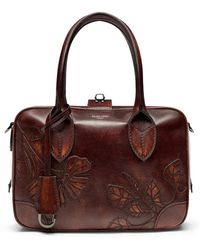 Golden Goose - Vita Bag With Flower Embroidery And Ruthenium Metal Detai - Lyst