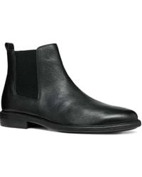 Geox - Elastic-Panel Leather Chealsea Boots - Lyst