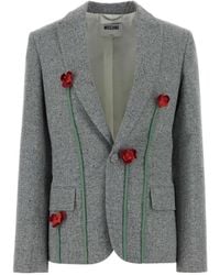 Moschino - Embroidered Tweed Jacket - Lyst