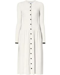 Proenza Schouler - Ribbed-Knit Button-Fastening Dress - Lyst