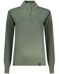 North Sails - Half-Zip Ribbed-Trim Sweater - Lyst