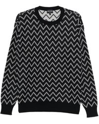Giorgio Armani - Maglione Con Motivo A Zigzag - Lyst