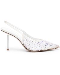 Le Silla - Gilda 80Mm Crystal-Embellished Pumps - Lyst
