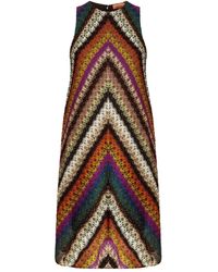 Missoni - Zigzag-Pattern Sleeveless Mini Dress - Lyst