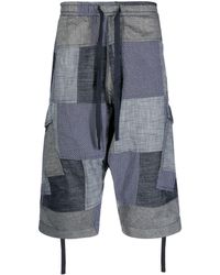 Maharishi - Cropped-Shorts im Patchwork-Look - Lyst