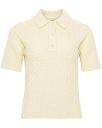 JW Anderson - Cable-Knit Polo Top - Lyst
