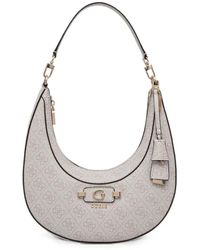 Guess - Lindsey Monogram-Print Curved Shoulder Bag - Lyst