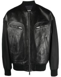 DSquared² - Logo-Patch Panelled Bomber Jacket - Lyst