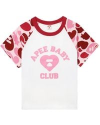 AAPE BY A BATHING AP - Logo-Print Raglan-Sleeve T-Shirt - Lyst